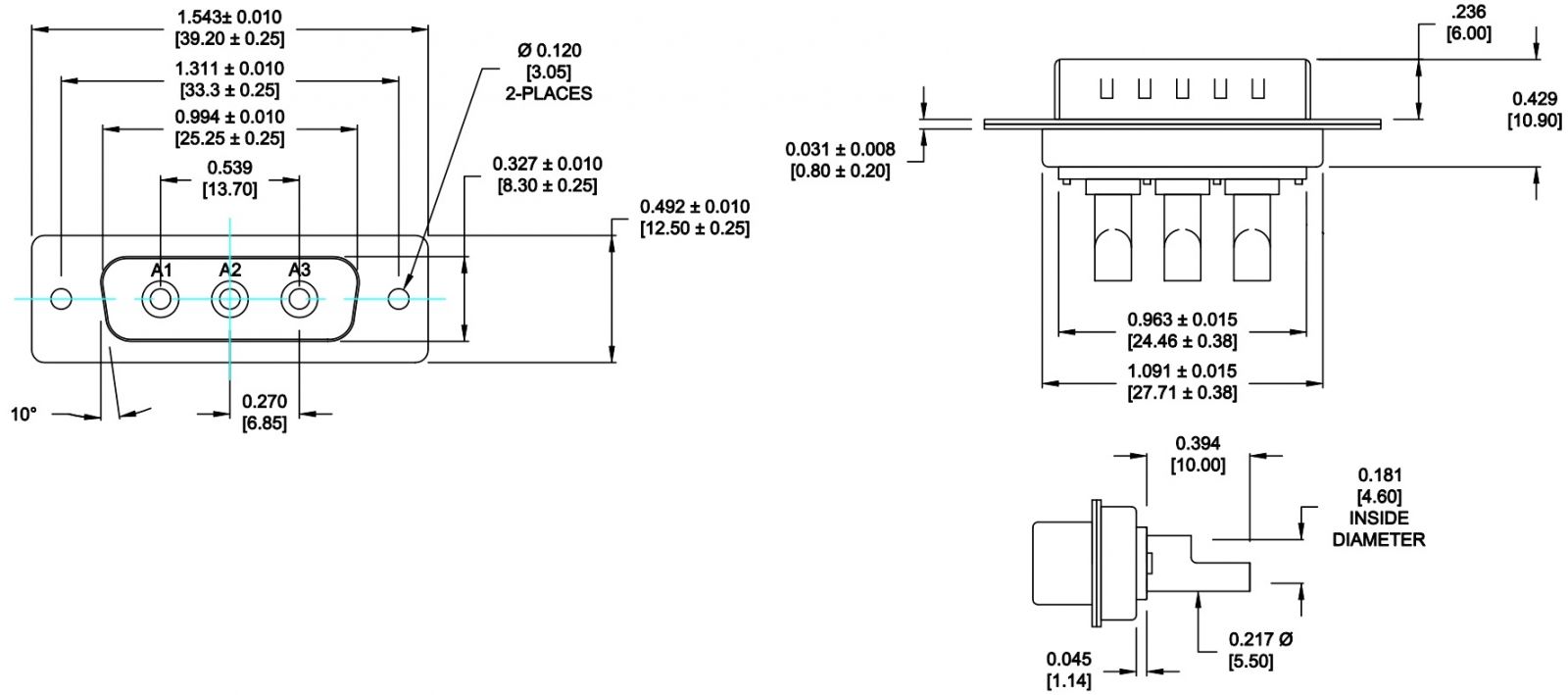 מחבר קונקטור NORCOMP 680M3W3103L401